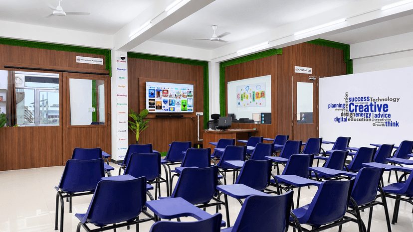 Students learning digital skills